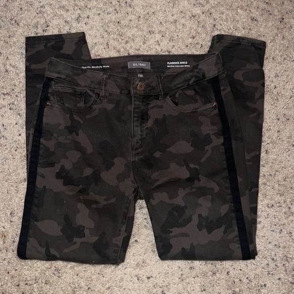 DL1961 Jeans Womens Camo Florence Ankle Boho Skinny Stretch Denim Size 28 - Picture 5 of 10
